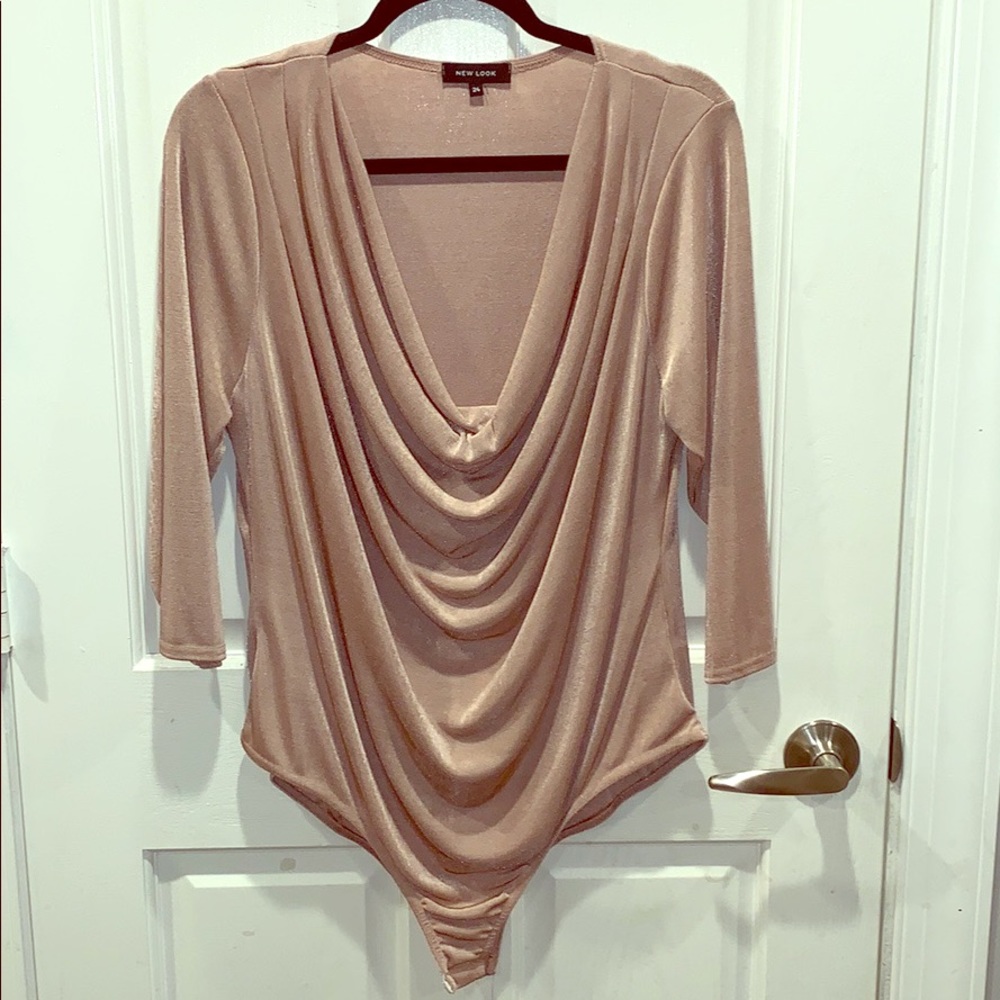 Bodysuit with draped front